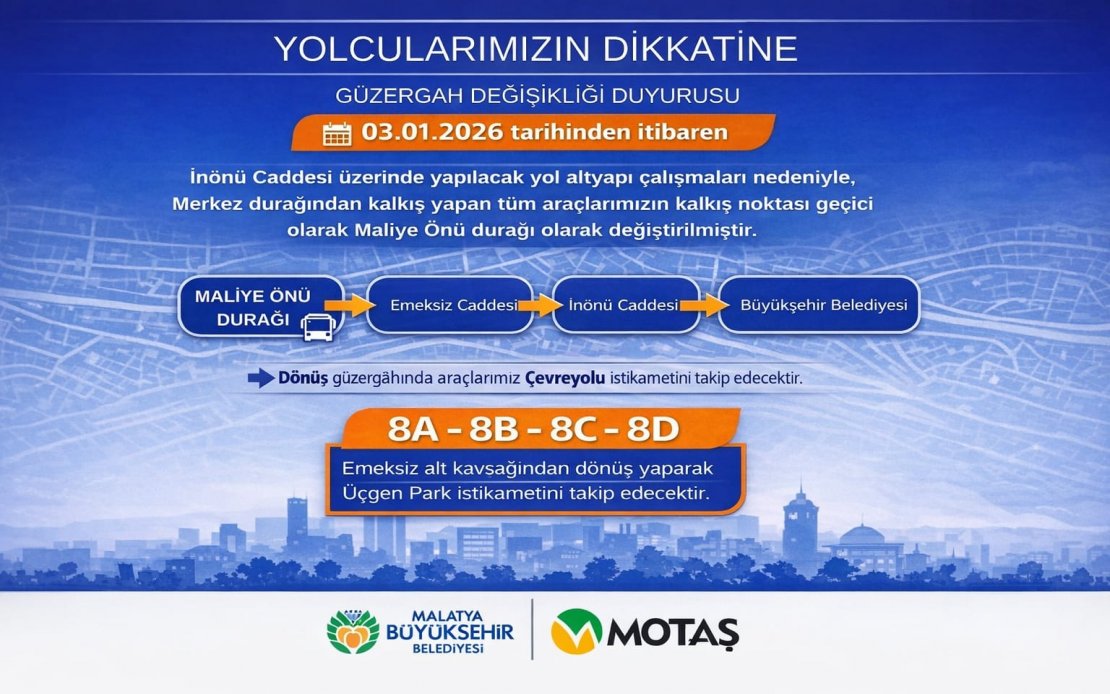 YOLCULARIMIZIN DİKKATİNE !