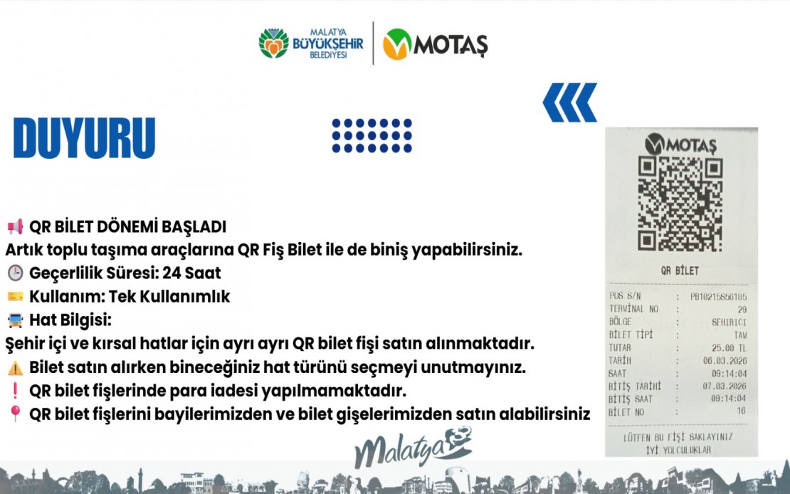 ARAÇLARIMIZDA QR BİLET DÖNEMİ BAŞLADI...