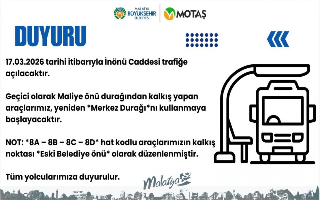 YOLCULARIMIZIN DİKKATİNE...